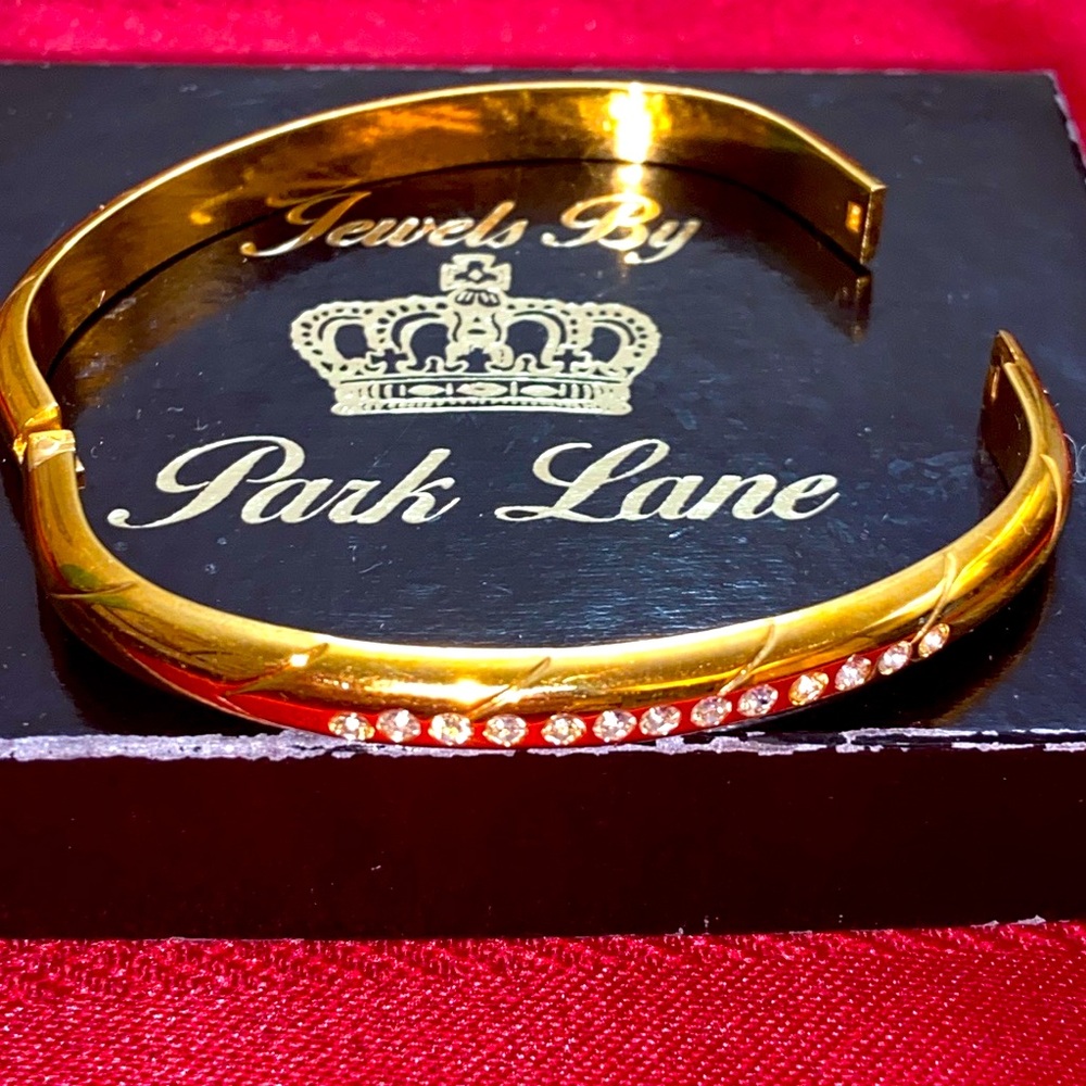 Vintage 50s Park Lane Rhinestoned Clamper Bracelet